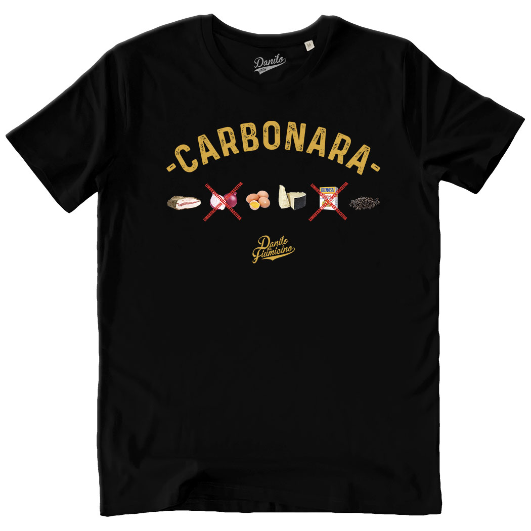 T-SHIRT UNISEX - CARBONARA nera