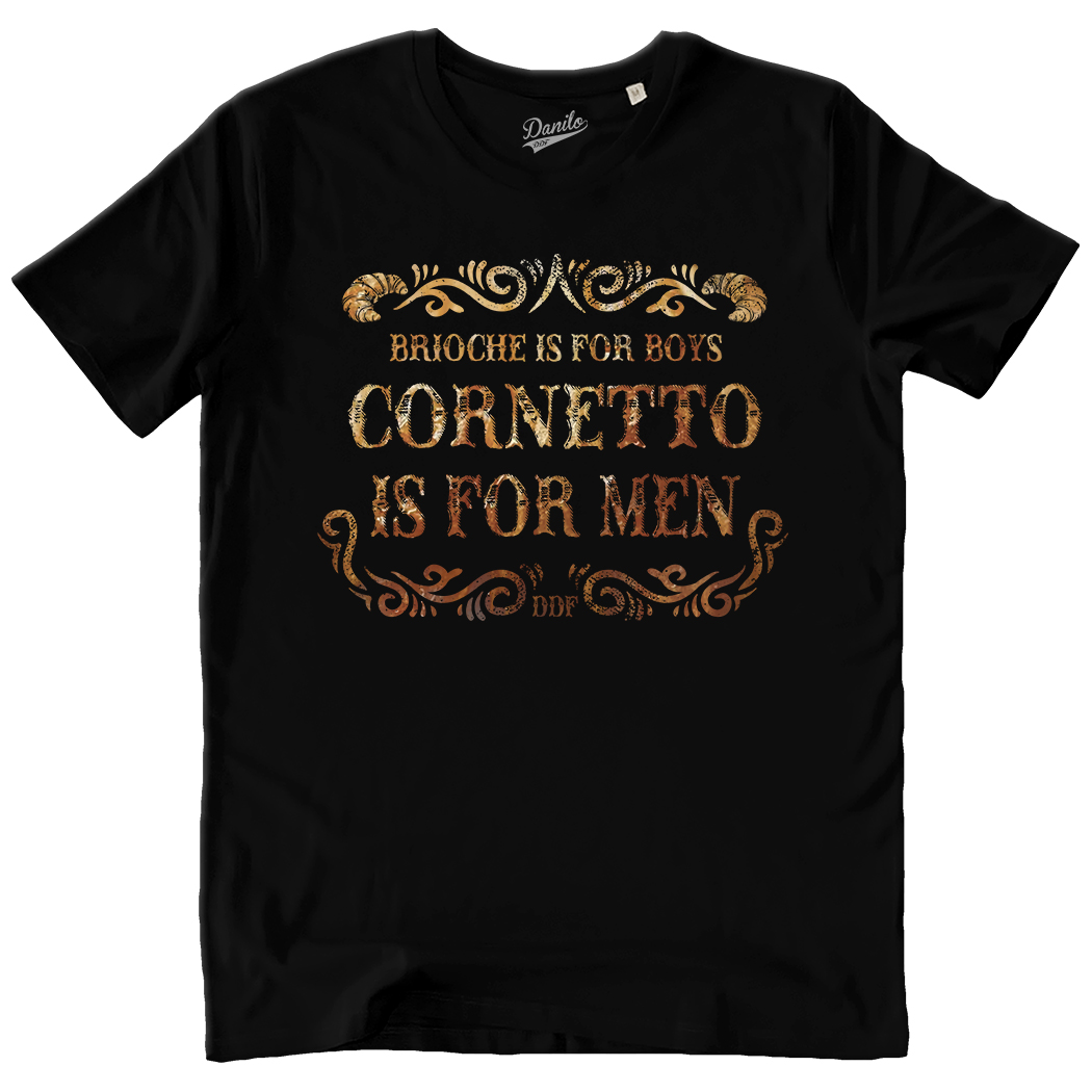 T-SHIRT UNISEX - CORNETTO black