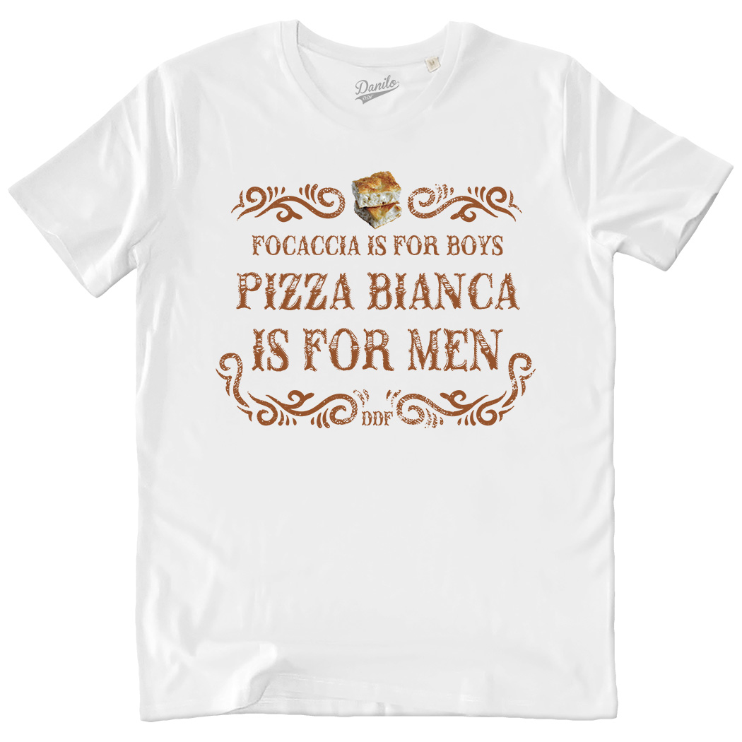 T-SHIRT UNISEX - PIZZA BIANCA bianca