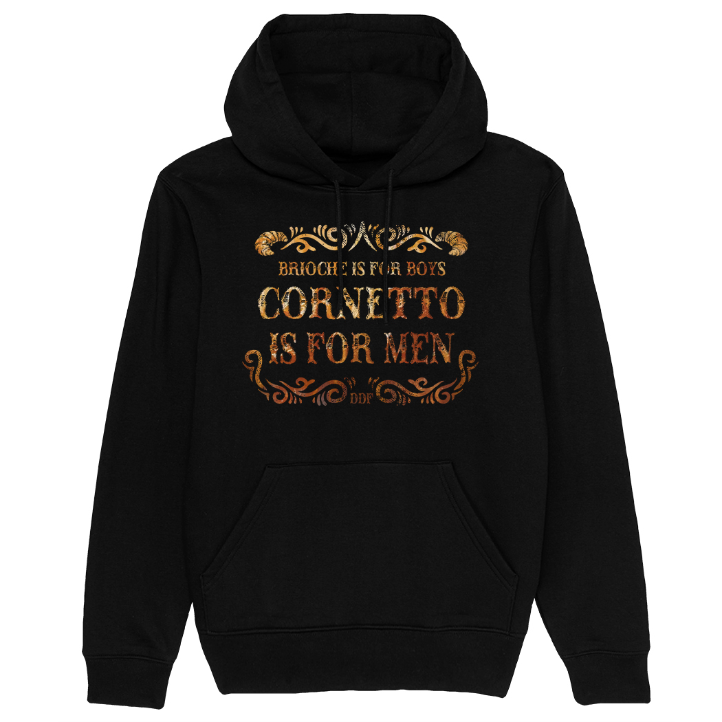 FELPA CAPPUCCIO - CORNETTO nera