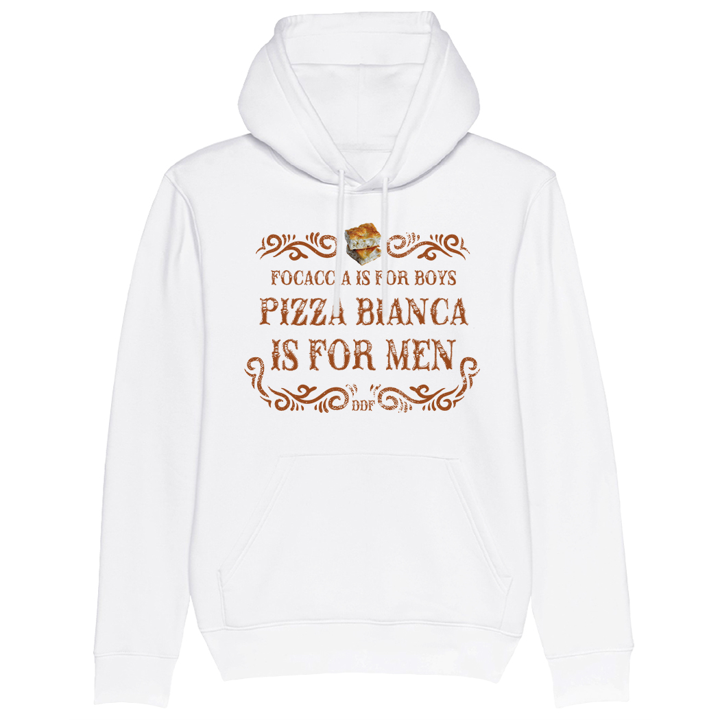 FELPA CAPPUCCIO - PIZZA BIANCA bianca