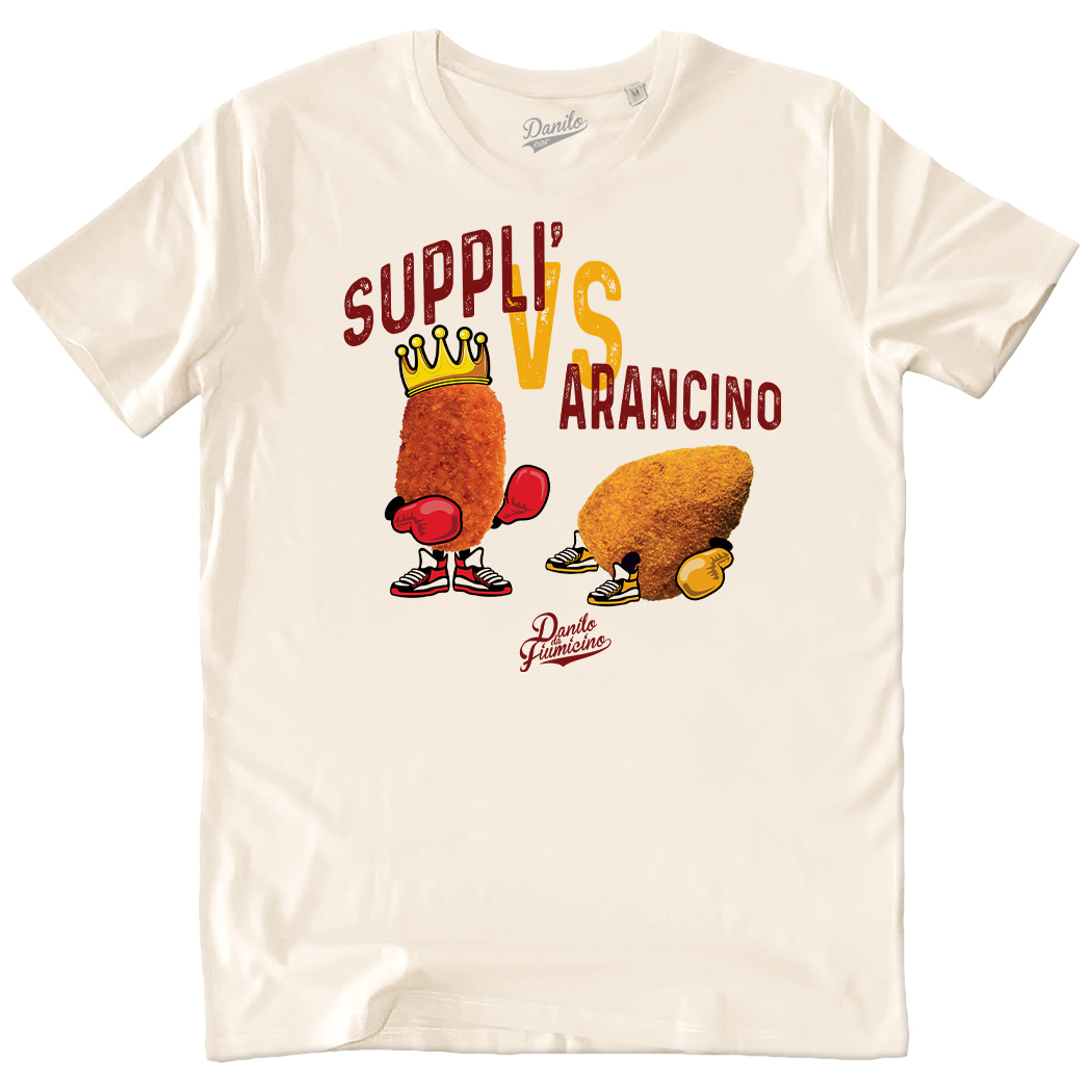 T-SHIRT UNISEX - SUPPLI' vs ARANCINO vintage-white