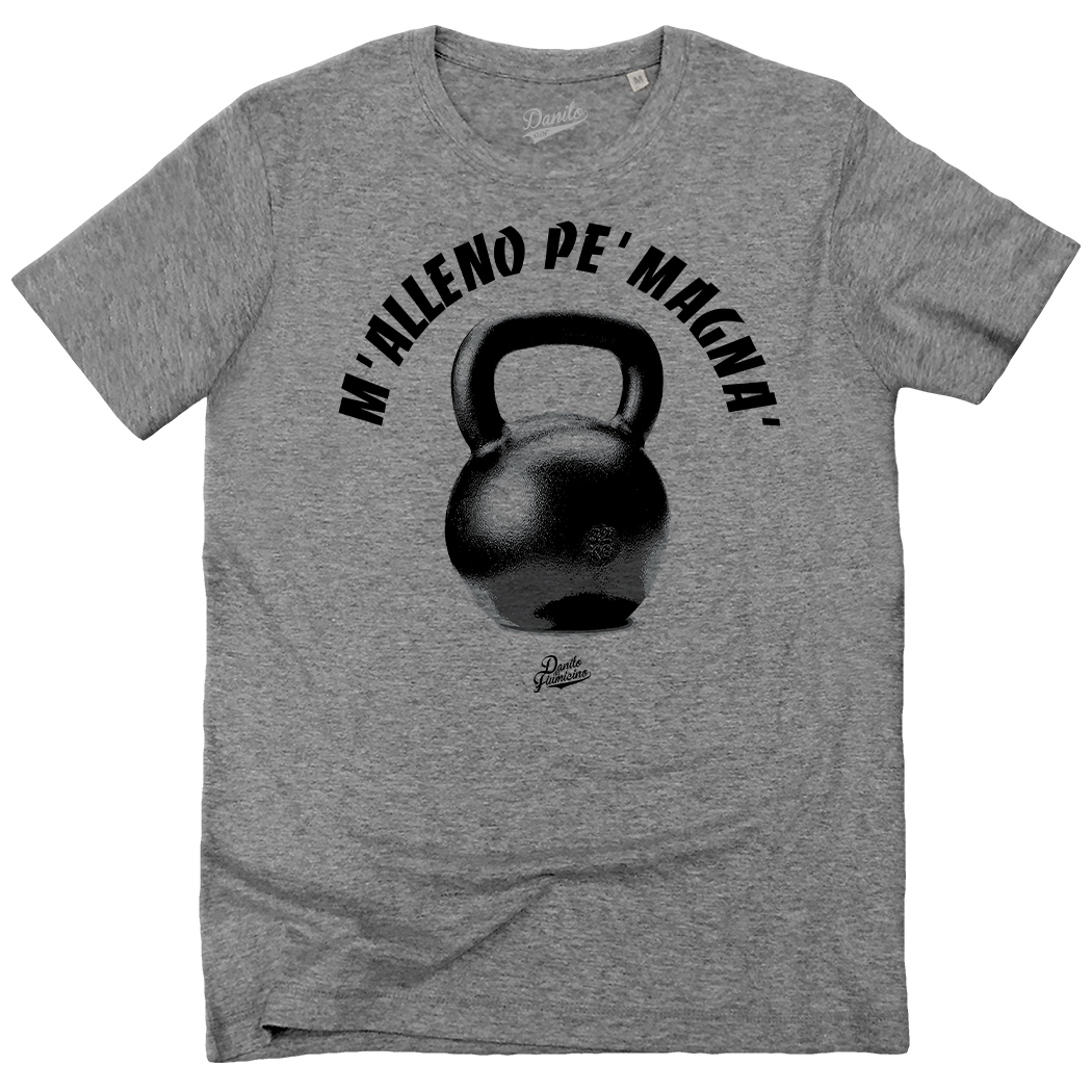 T-SHIRT UNISEX - M'ALLENO PE' MAGNA' HEATHER-GREY (1)