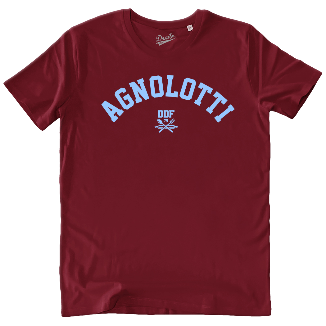 T-SHIRT UNISEX - AGNOLOTTI burgundy